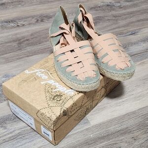 Free People Heat Wave Wrap Espadrilles Size 8 New In Box
